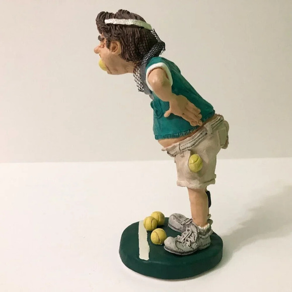 Doug Harris Tennis Player Causing A Racket Russ Berrie Statue - Picture 9 of 16